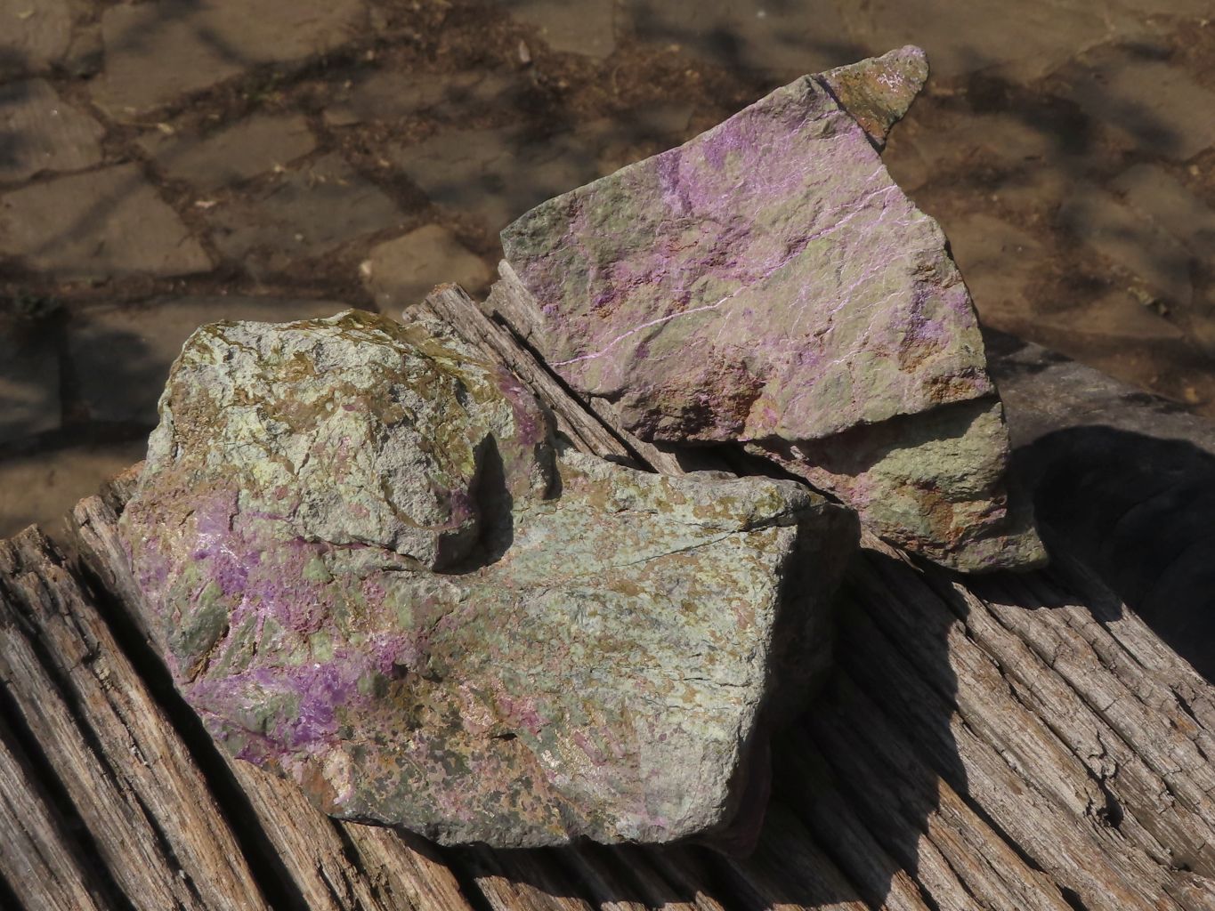 Natural Large Rough Silky Stichtite Specimens  x 3 From Barberton, South Africa - TopRock