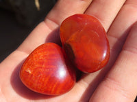 Polished Carnelian Agate Tumble Stones x 1 Kg Lot From Madagascar - Toprock Gemstones and Minerals 