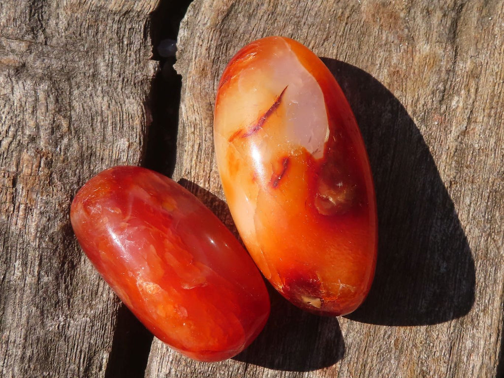 Polished Carnelian Agate Tumble Stones x 1 Kg Lot From Madagascar - Toprock Gemstones and Minerals 