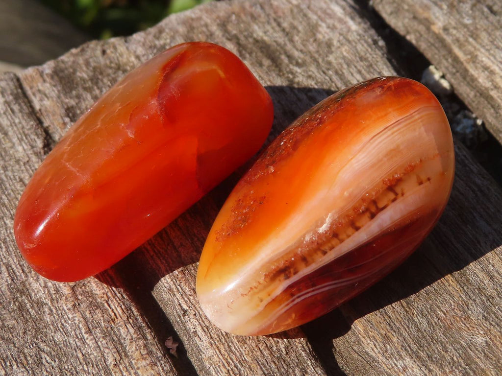 Polished Carnelian Agate Tumble Stones x 1 Kg Lot From Madagascar - Toprock Gemstones and Minerals 