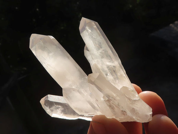 Natural Clear Quartz Crystal Clusters  x 12 From Madagascar