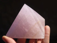 Polished Rose Quartz Pyramids x 4 From Antsirabe, Madagascar