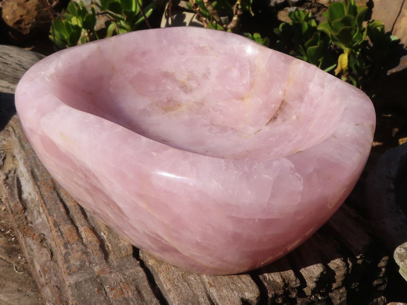 Polished Pink Rose Quartz Bowl x 1 From Ambatondrazaka, Madagascar - Toprock Gemstones and Minerals 