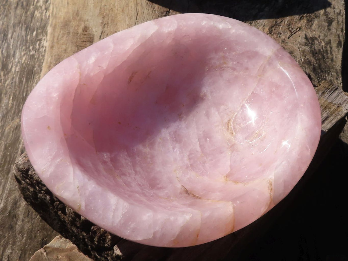 Polished Pink Rose Quartz Bowl x 1 From Ambatondrazaka, Madagascar - Toprock Gemstones and Minerals 