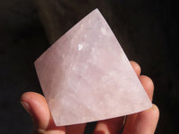 Polished Rose Quartz Pyramids x 4 From Antsirabe, Madagascar