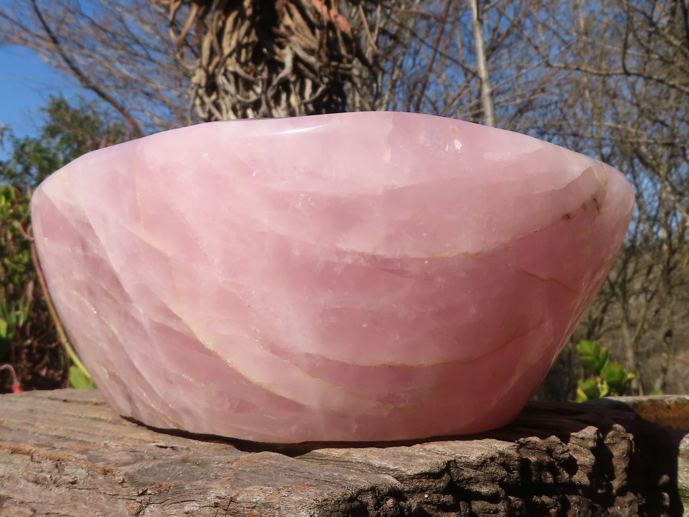 Polished Pink Rose Quartz Bowl x 1 From Ambatondrazaka, Madagascar - Toprock Gemstones and Minerals 