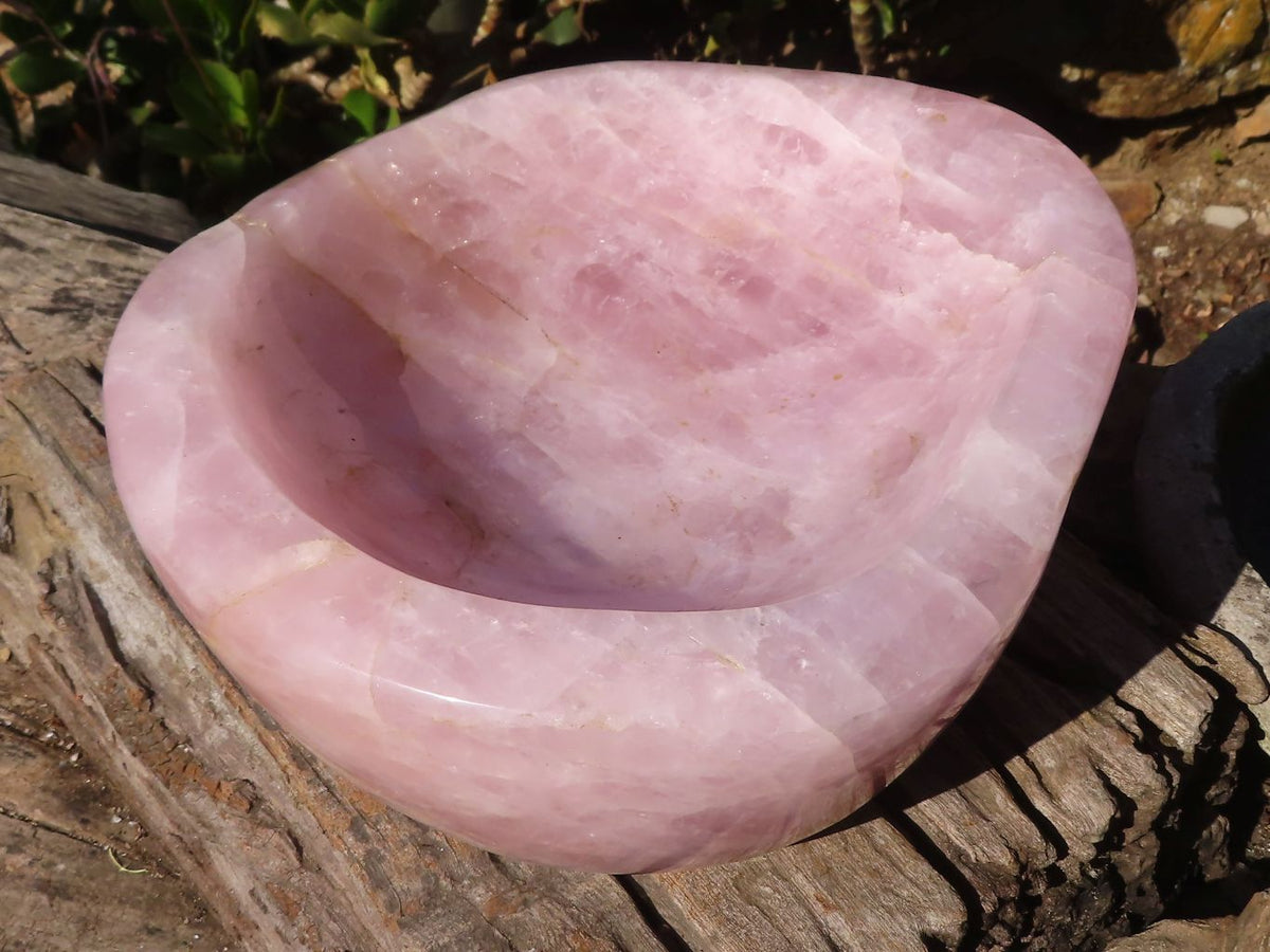 Polished Pink Rose Quartz Bowl x 1 From Ambatondrazaka, Madagascar - Toprock Gemstones and Minerals 