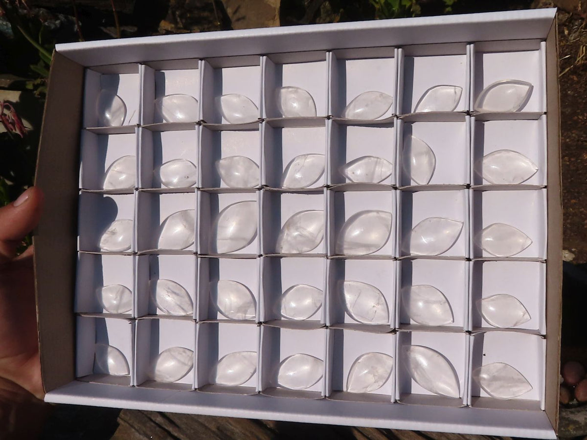 Polished Clear Rock Crystal Angel Tears x 35 From Madagascar - Toprock Gemstones and Minerals 