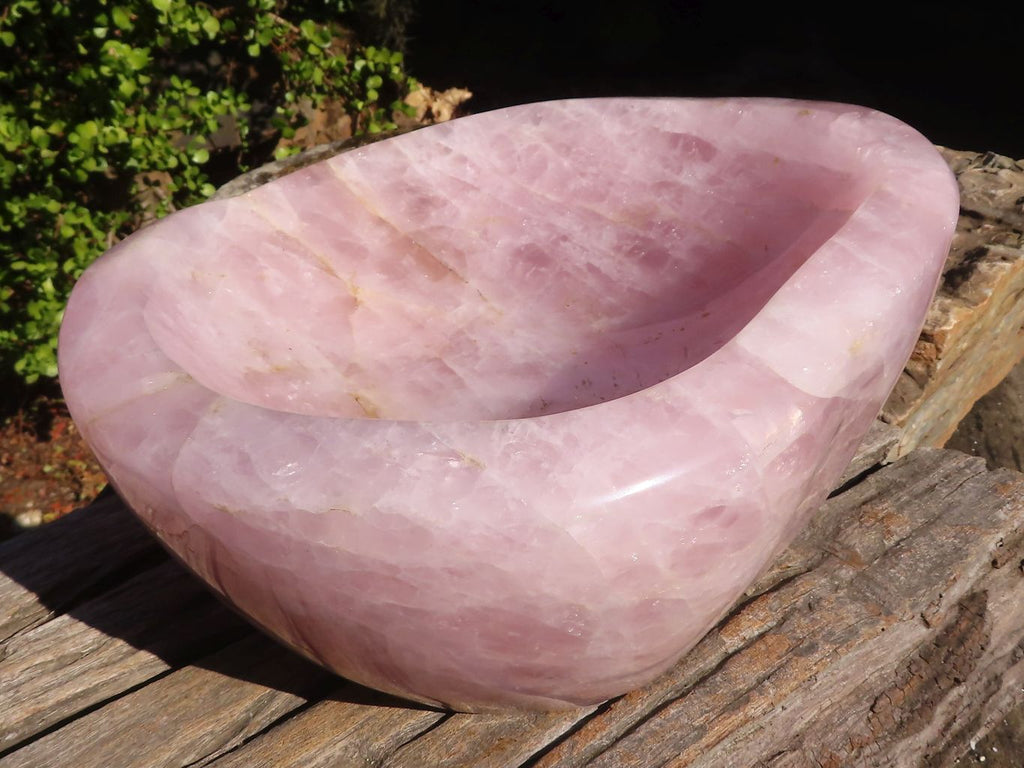 Polished Pink Rose Quartz Bowl x 1 From Ambatondrazaka, Madagascar - Toprock Gemstones and Minerals 