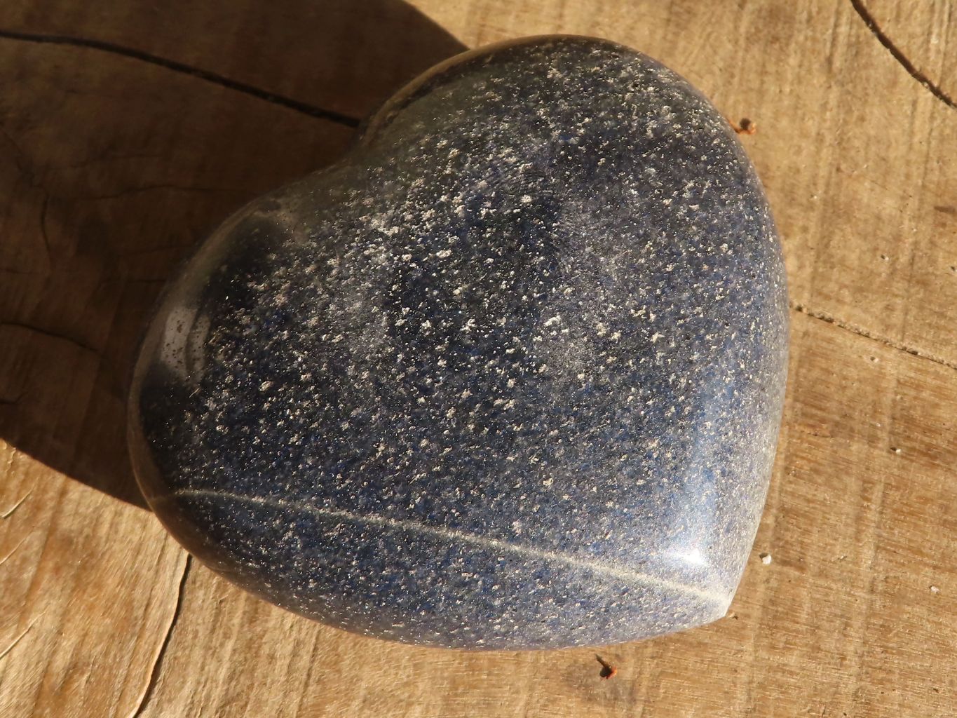 Polished Blue Lazulite Hearts  x 6 From Madagascar - Toprock Gemstones and Minerals 