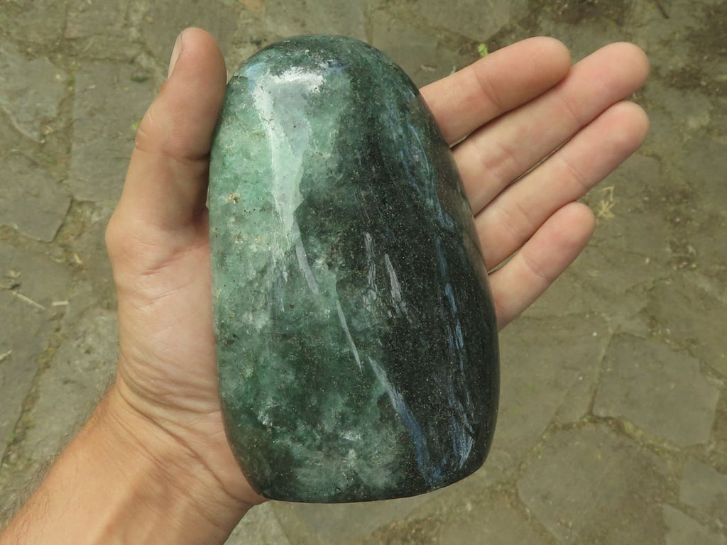 Polished Emerald Fuchsite Quartz Standing Free Forms x 2 From Andakatani, Madagascar - TopRock