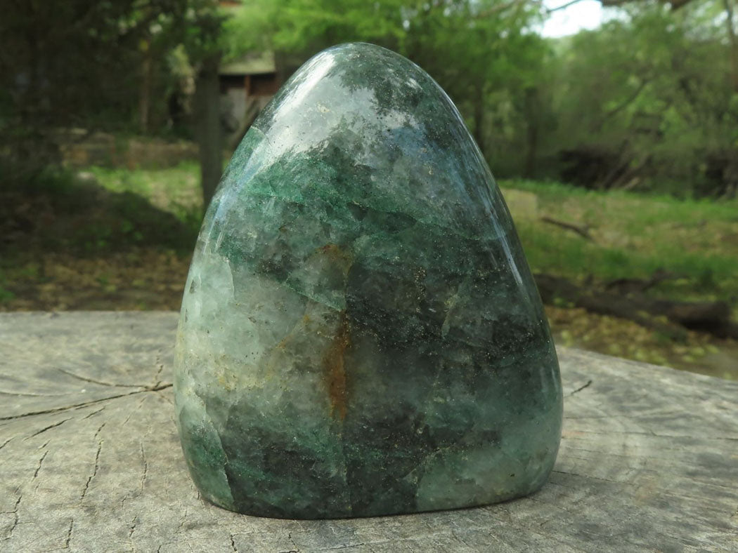 Polished Emerald Fuchsite Quartz Standing Free Forms x 2 From Andakatani, Madagascar - TopRock
