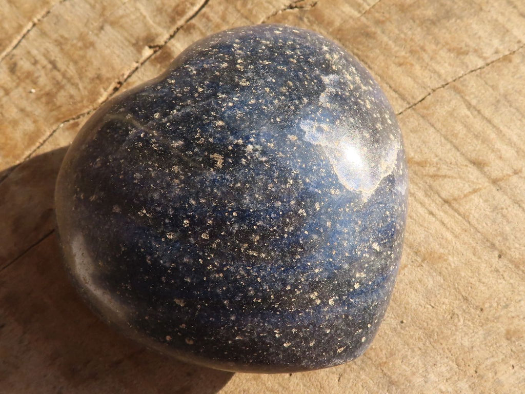 Polished Blue Lazulite Hearts  x 6 From Madagascar - Toprock Gemstones and Minerals 
