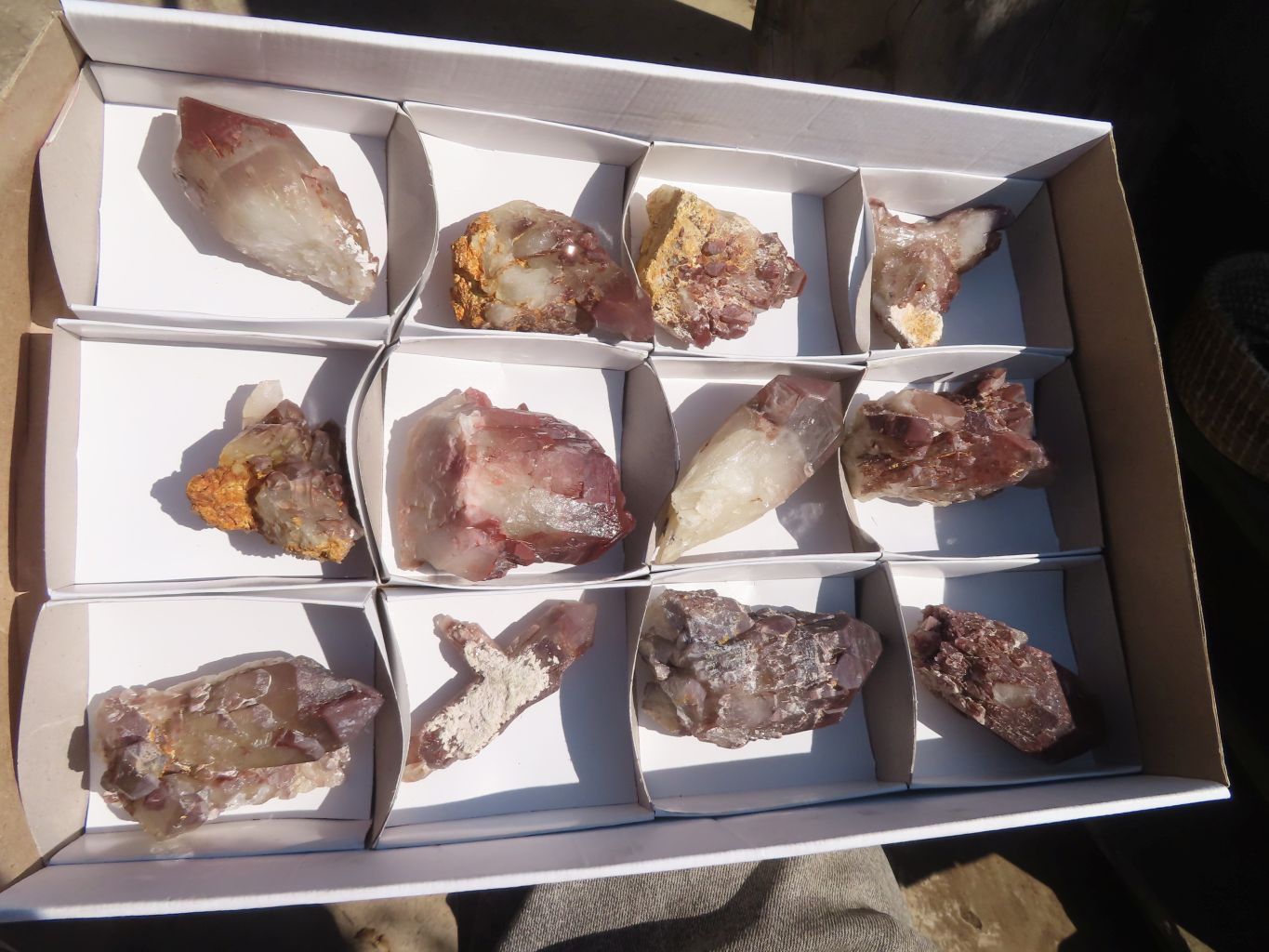 Natural Red Hematoid Quartz Specimens x 12 From Karoi, Zimbabwe - Toprock Gemstones and Minerals 