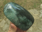 Polished Emerald Fuchsite Quartz Standing Free Forms x 2 From Andakatani, Madagascar - TopRock