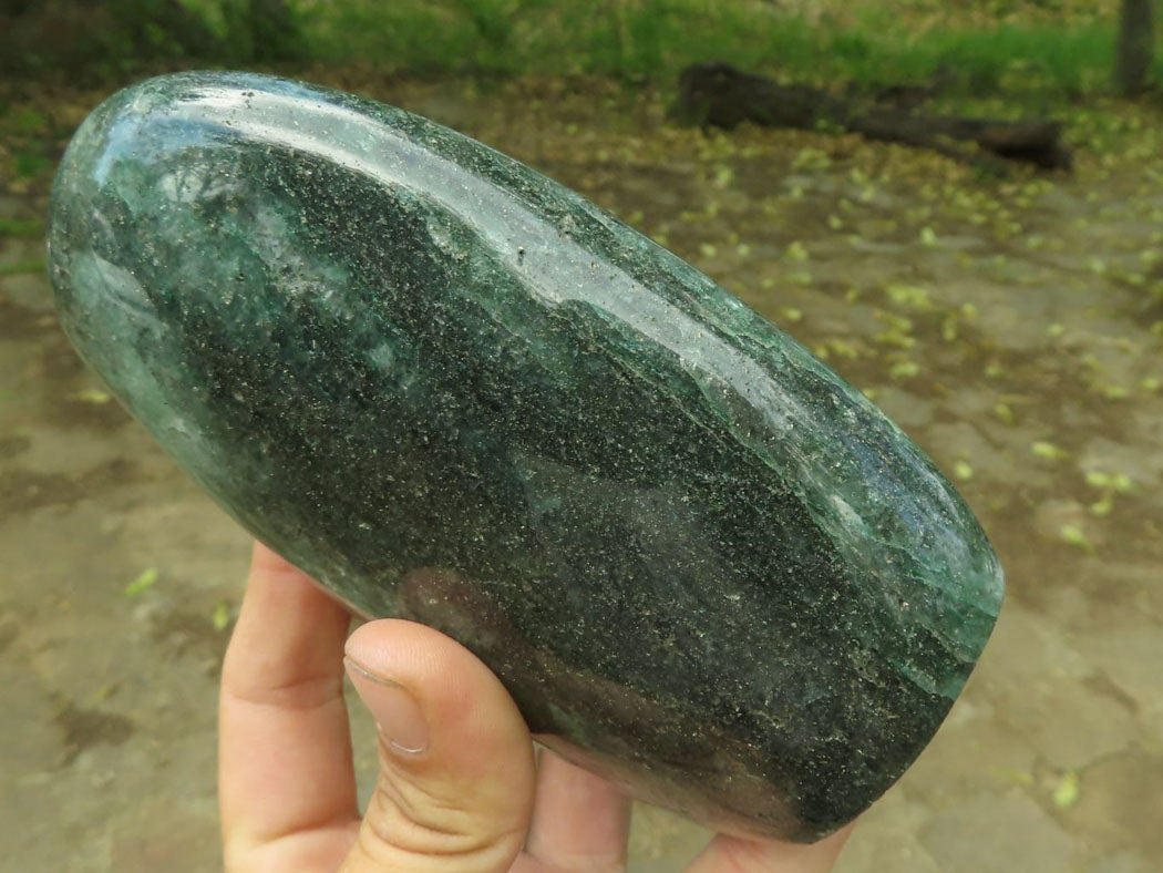 Polished Emerald Fuchsite Quartz Standing Free Forms x 2 From Andakatani, Madagascar - TopRock