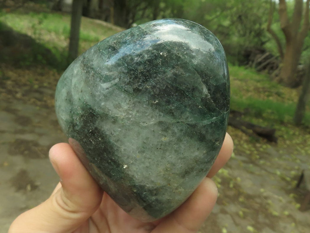 Polished Emerald Fuchsite Quartz Standing Free Forms x 2 From Andakatani, Madagascar - TopRock