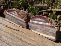 Polished River Agate Nodules  x 2 From Sashe River, Zimbabwe - Toprock Gemstones and Minerals 