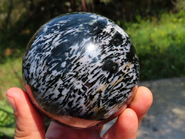 Polished Merlinite Gabbro Spheres x 2 From Madagascar - TopRock