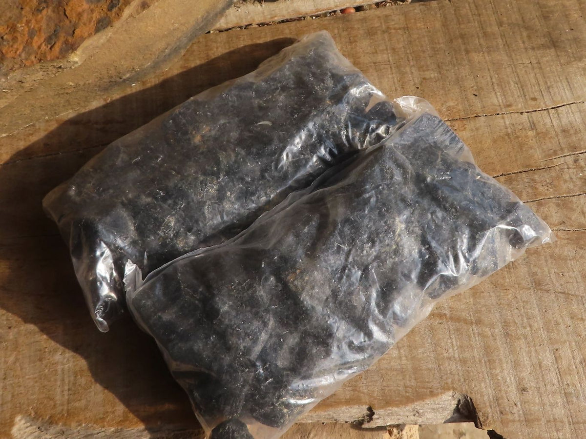 Natural Rough Alluvial Schorl Black Tourmaline Crystals x 2 Kg Lot From Zimbabwe - Toprock Gemstones and Minerals 