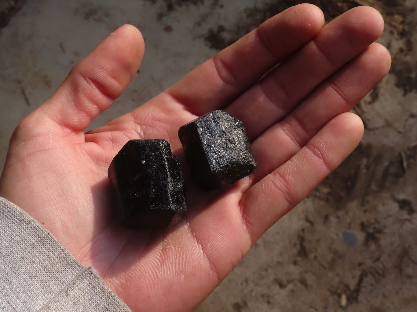 Natural Rough Alluvial Schorl Black Tourmaline Crystals x 2 Kg Lot From Zimbabwe - Toprock Gemstones and Minerals 