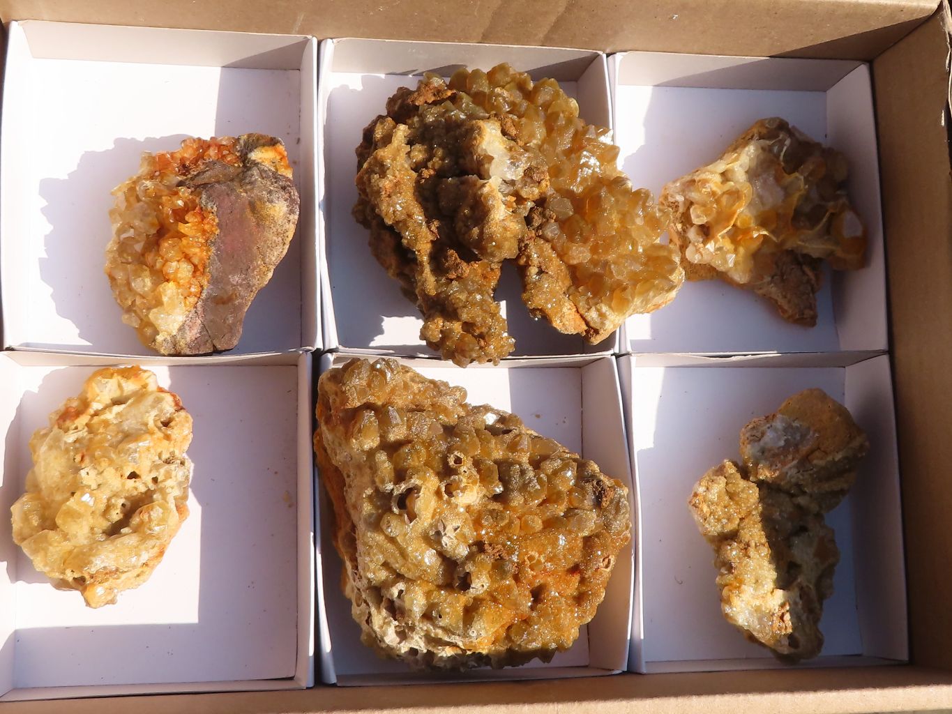 Natural Limonite Quartz Clusters x 6 From Solwezi, Zambia - Toprock Gemstones and Minerals 