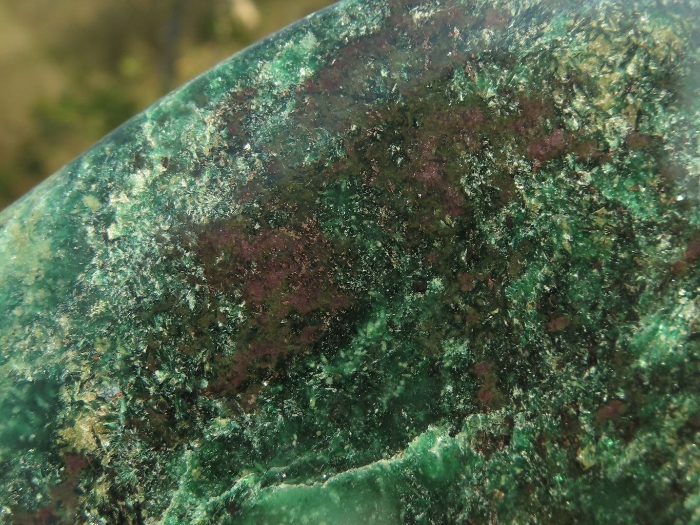 Polished Fluorescent Ruby Corundum In Chrome Verdite Free Forms x 6 From Zimbabwe - TopRock