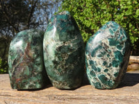 Polished Rare Emerald In Matrix Standing Free Forms  x 3 From Sandawana, Zimbabwe - Toprock Gemstones and Minerals 