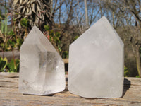 Polished Quartz Crystal Points x 2 From Zambia - Toprock Gemstones and Minerals 
