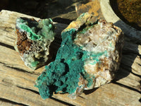 Natural Malachite In Matrix Specimens x 2 From Congo - Toprock Gemstones and Minerals 