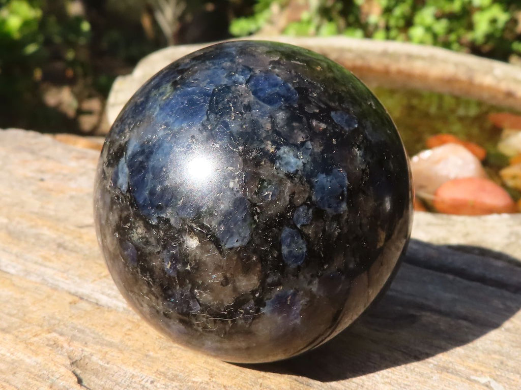 Polished Blue Iolite / Water Sapphire Spheres  x 2 From Northern Cape, South Africa - Toprock Gemstones and Minerals 
