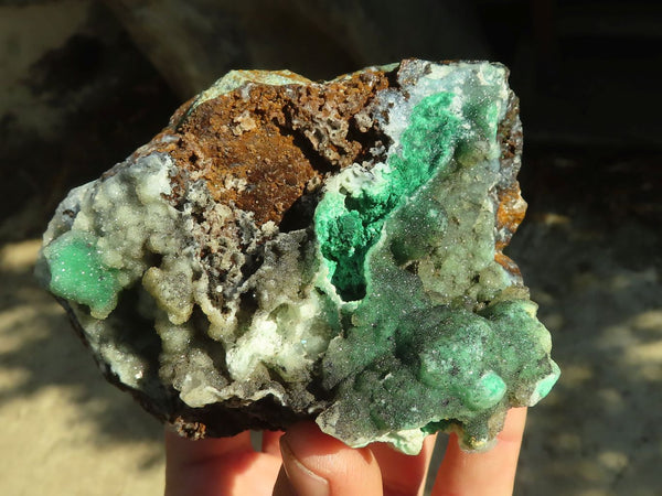 Natural Malachite In Matrix Specimens x 2 From Congo - Toprock Gemstones and Minerals 