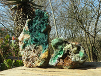 Natural Malachite In Matrix Specimens x 2 From Congo - Toprock Gemstones and Minerals 
