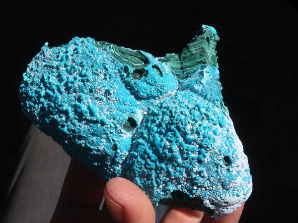 Natural Blue Chrysocolla On Silky Malachite Matrix  x 1 From Kulukuluku, Congo - Toprock Gemstones and Minerals 