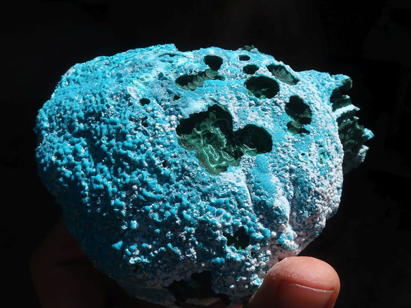 Natural Blue Chrysocolla On Silky Malachite Matrix  x 1 From Kulukuluku, Congo - Toprock Gemstones and Minerals 