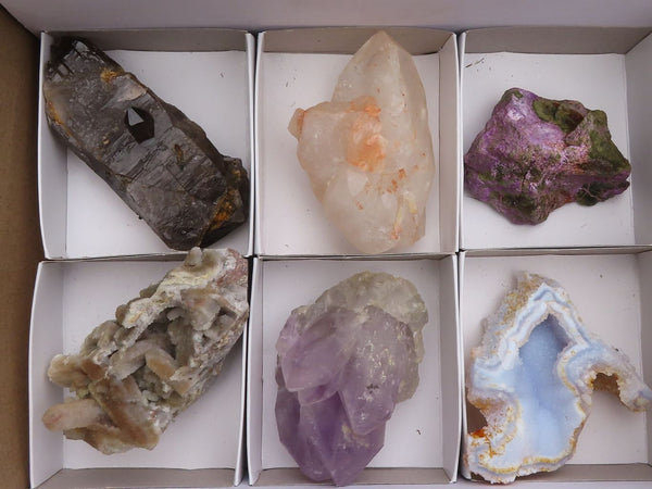 Natural Mixed Selection Of Minerals  x 6 From Southern Africa - TopRock