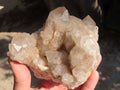 Natural White Phantom Smokey Quartz Clusters x 2 From Luena, Congo - Toprock Gemstones and Minerals 