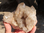 Natural White Phantom Smokey Quartz Clusters x 2 From Luena, Congo - Toprock Gemstones and Minerals 