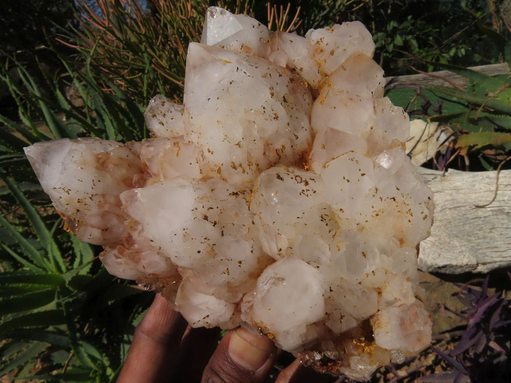 Natural Cascading Quartz Clusters With Cathedral Window Faces x 4 From Ambatfinhandrana, Madagascar - TopRock