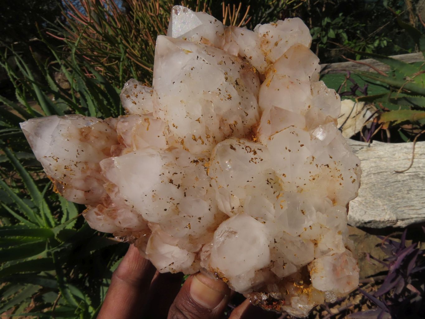 Natural Cascading Quartz Clusters With Cathedral Window Faces x 4 From Ambatfinhandrana, Madagascar - TopRock