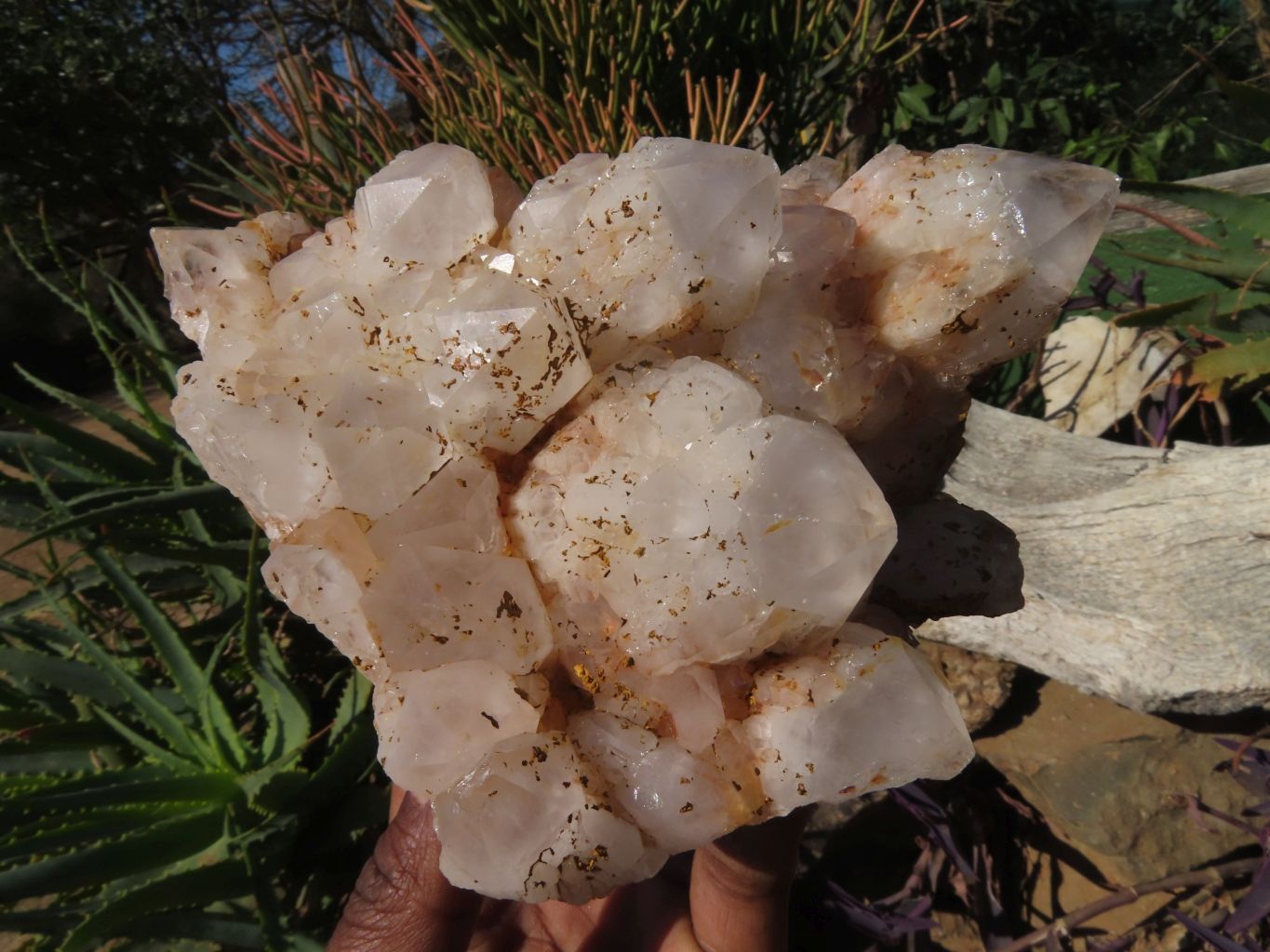 Natural Cascading Quartz Clusters With Cathedral Window Faces x 4 From Ambatfinhandrana, Madagascar - TopRock