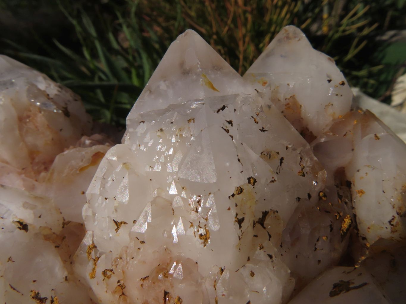 Natural Cascading Quartz Clusters With Cathedral Window Faces x 4 From Ambatfinhandrana, Madagascar - TopRock