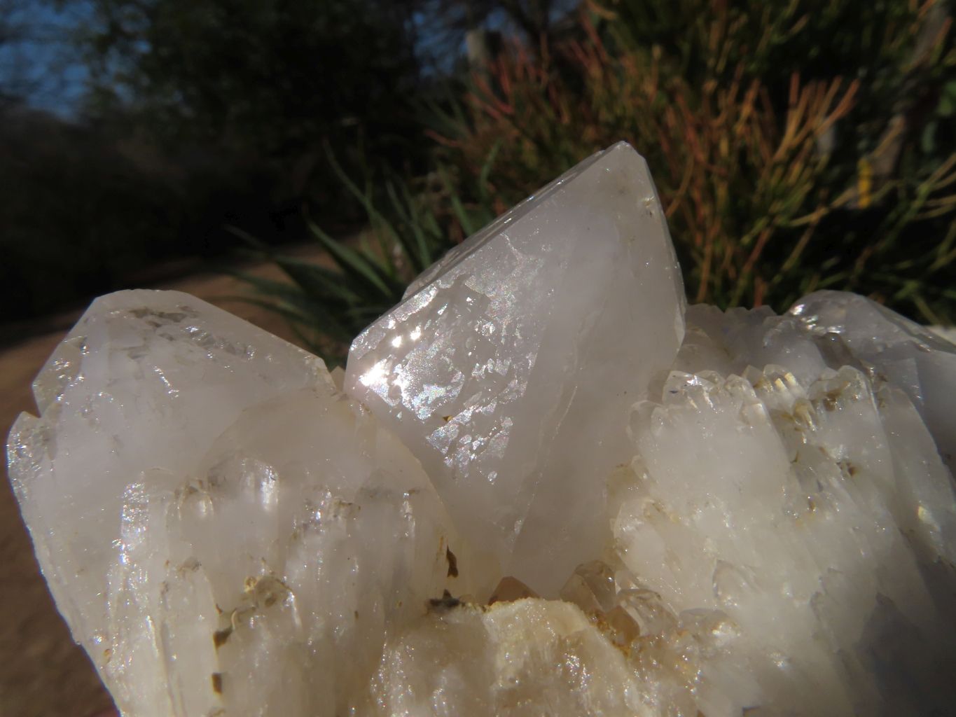 Natural Cascading Quartz Clusters With Cathedral Window Faces x 4 From Ambatfinhandrana, Madagascar - TopRock