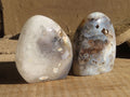 Polished Agate Standing Free Forms x 2 From Madagascar - Toprock Gemstones and Minerals 