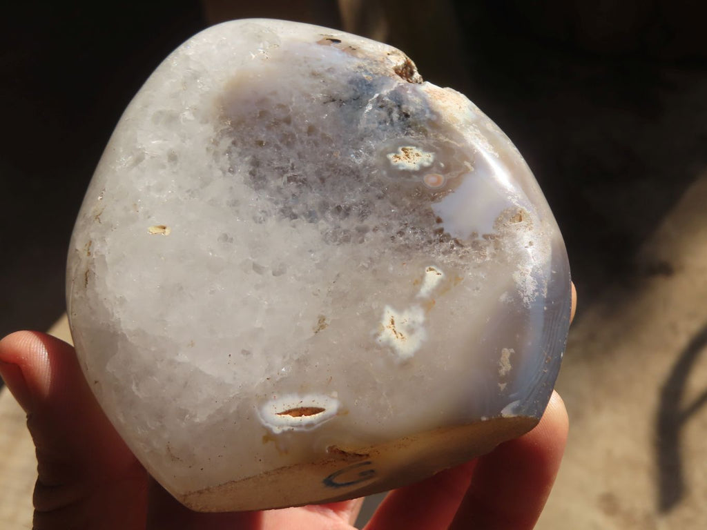 Polished Agate Standing Free Forms x 2 From Madagascar - Toprock Gemstones and Minerals 