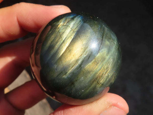 Polished Rare Flashy Labradorite Spheres x 6 From Tulear, Madagascar - Toprock Gemstones and Minerals 