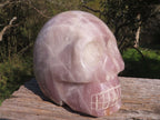 Polished XXL Pink Rose Quartz Skull Carving  x 1 From Madagascar - TopRock