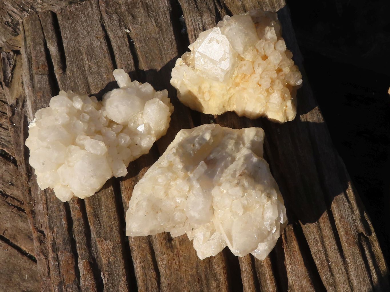 Natural "Cathedral Window" Candle Quartz Formations  x 3 From Madagascar - Toprock Gemstones and Minerals 