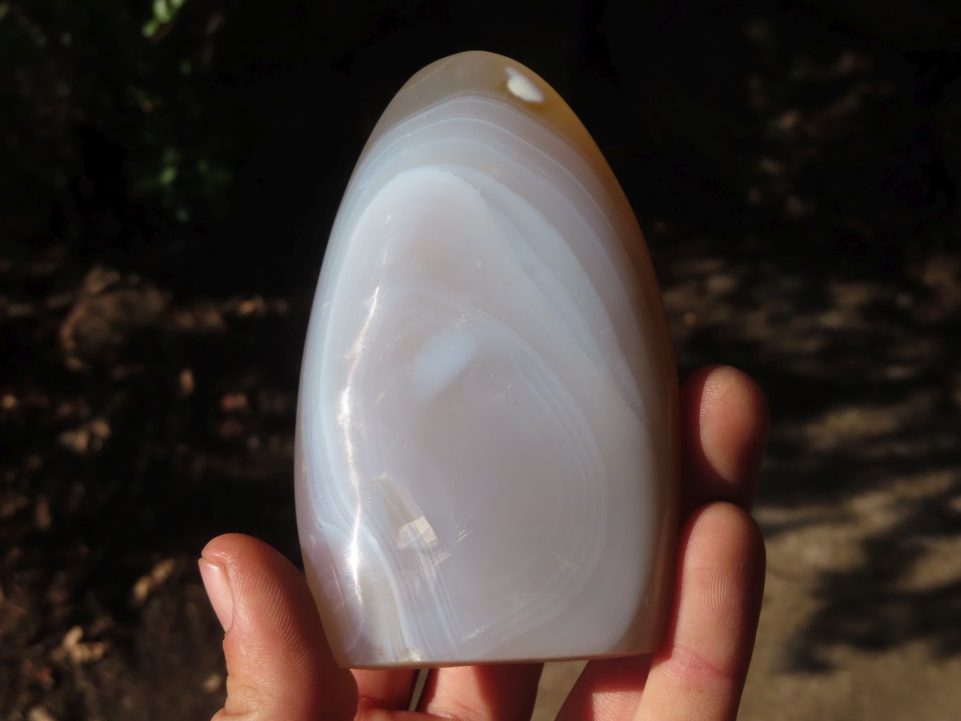 Polished Agate Standing Free Forms x 6 From West Coast, Madagascar - Toprock Gemstones and Minerals 