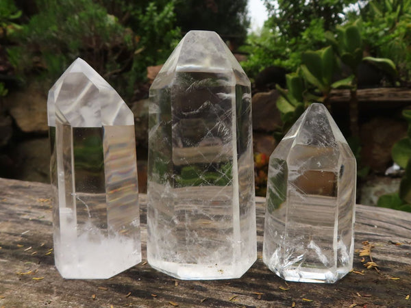 Polished Clear & Optic Quartz Points  x 6 From Madagascar - TopRock